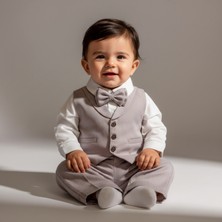 Pugi Baby Pugi Puantiyeli Yakalı Bebek Erkek Takım 0-3 Ay 3-6 Ay