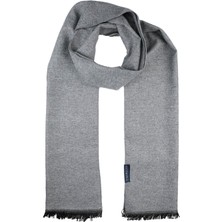 Hatemoğlu A.gri - Bej Çift Taraflı Atkı