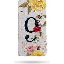 Begoloni Doğal Taş Kapı Numarası, Uv Baskılı Kapı Numarası 7,5X15CM No:9