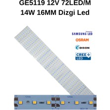 Lekoled GE5119 12V 72LED/M 14W 16MM Dizgi LED