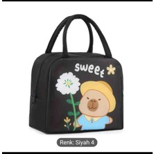 Sanrio Siyah Capybara Kapibara Yalıtımlı Beslenme Çantası
