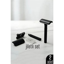 Shopwave 2'li Şık Siyah Plastik Tıraş Aleti – Manuel Tıraş Bıçağı  , Jiletli Ergonomik S