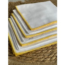 Nünü Anne, Bebek Ağız Mendili, 6'lı , %100 Pamuklu, Çift Katlı, 30X30 cm