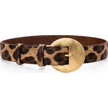 DAYMA Kadın Süet Kemer – Oval Antik Tokalı – 4,5 cm Genişlik