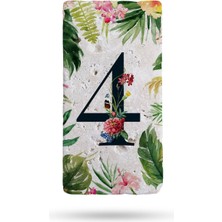 Begoloni Doğal Taş Kapı Numarası, Uv Baskılı Kapı Numarası 7,5X15CM No:4