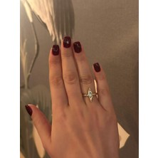 Renda Accessory Altın Kaplama Üçgen Gold Yüzük