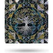 Begoloni Doğal Taş Nihale 20X20CM Hayat Ağacı Baskılı Doğal Taş Nihale -295