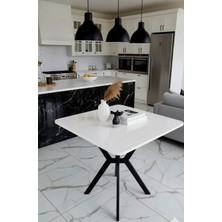 Can Vista Home 70×70 Kare Beyaz Portatif Masa Lak Panel