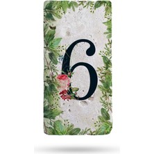 Begoloni Doğal Taş Kapı Numarası, Uv Baskılı Kapı Numarası 7,5X15CM Desen5 No:6