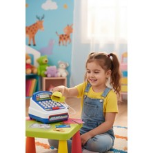 Hak-İş Oyuncak Mavi-Beyaz Oyuncak Yazar Kasa Seti – Hesap Makineli Kredi Kartlı Kasiyer Oyunu (3+ Yaş)