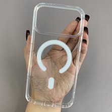 Elixem İphone 17 Pro Max Uyumlu Şeffaf Kamera Kısmı Açık Sert Silikon Magsafe Kılıf