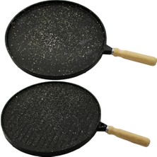 Vanch ÇİFT TARAFLI DÖKÜM GRANİT BAZLAMA - GÖZLEME TAVASI 36CM (5264)