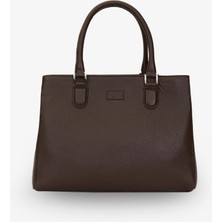 Siena Hakiki Deri Kadın El Çantası – Kahverengi