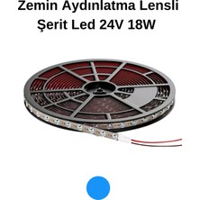 Lekoled Mavi Zemin  Aydınlatma Lensli Şerit LED 24V 18W