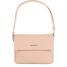 Valentino Kadın Örgü Dokulu Deri Omuz Çantası - Pudra