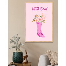 Evine Moda Wild Soul Vahşi Ruh Tek Parça Ahşap Çerçeveli Tablo