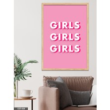 Evine Moda Girls Tek Parça Ahşap Çerçeveli Tablo