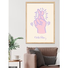 Evine Moda Keith Parmak Şıklatma Tek Parça Ahşap Çerçeveli Tablo