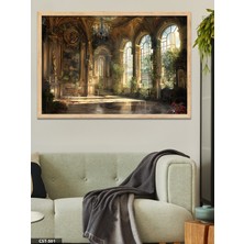 Evine Moda Güneşli Oda Tek Parça Ahşap Çerçeveli Tablo