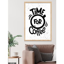 Evine Moda Time For Coffee Tek Parça Ahşap Çerçeveli Tablo