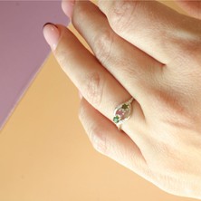 Turmalin Taşı Çelik Yüzük