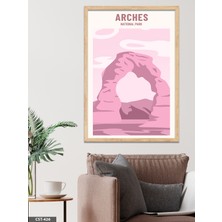 Evine Moda Arches National Park Tek Parça Ahşap Çerçeveli Tablo
