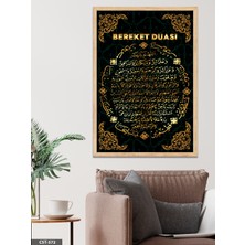 Evine Moda Bereket Duası Tek Parça Ahşap Çerçeveli Tablo