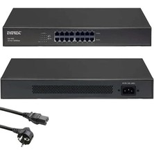 Everest GM-160G Swıtch Hub 16 Port Gıgabıt 10/100/1000 Mbps Rock Uyumlu