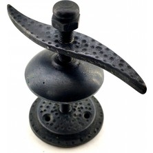 MiraLive Antika Tarz Dekoratif Pirinç Pervane Panjur Stoperi - 110X110 Mm, Oksit