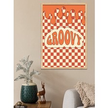 Evine Moda Groovy Tek Parça Ahşap Çerçeveli Tablo