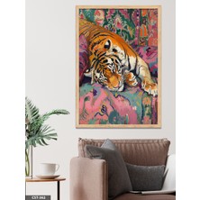 Evine Moda Kaplan Tek Parça Ahşap Çerçeveli Tablo