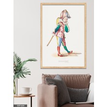 Evine Moda Matamore Kapitan Neşeli Yürüyüş Tek Parça Ahşap Çerçeveli Tablo