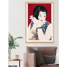 Evine Moda Modern Beauties Japon Kadın Tek Parça Ahşap Çerçeveli Tablo