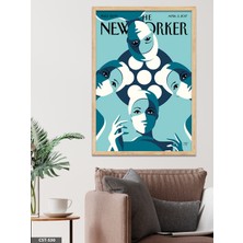 Evine Moda The New Yorker Poster Tek Parça Ahşap Çerçeveli Tablo