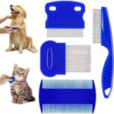 Narnuga 4'lü Bit Evcil Hayvan Tarak Seti Kedi Köpek Bit Tarak Seti Pire Tarağı