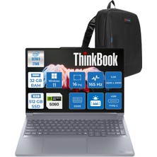 Lenovo Thinkbook 16P Gen6 Iax Intel Core Ultra 9 275HX Aı Ddr5 32GB 512GB SSD 8GB/RTX5060 115W 16" 3.2k (3200X2000) IPS 500NITS 165Hz WINDOWS11HOME Gaming Laptop 21R0004CTXH09+ZETTAÇANTA