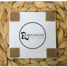 Begoloni Doğal Taş Bardak Altlığı 4'lü Set - Stone Decor