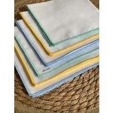 Nünü Anne, Bebek Ağız Mendili, 6'lı , %100 Pamuklu, Çift Katlı, 30X30 cm