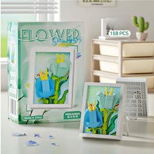 Brıcks Lale Figürlü Yapı Blok Çerçeve 158 Parça | Masaüstü Dekoratif Mini Set