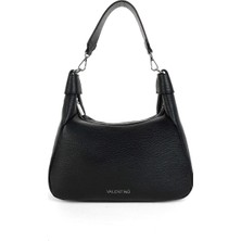 Valentino Kadın Çıkarılabilir Askılı Deri Omuz Çantası - Siyah