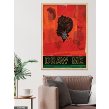 Evine Moda Draw Me Tek Parça Ahşap Çerçeveli Tablo