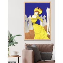 Evine Moda Dansçı Kadın Tek Parça Ahşap Çerçeveli Tablo