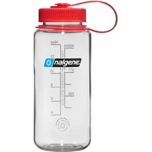Nalgene 16OZ Wm Clear Sustain W/ Red Cap