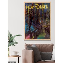 Evine Moda The New Yorker Poster Tek Parça Ahşap Çerçeveli Tablo