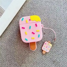 bbtech Airpods 1/2 ile Uyumlu Dondurma Şeklinde Charm Detaylı Sevimli Airpods Kılıfı
