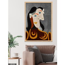 Evine Moda Picasso Buste De Femma A La Robe Tek Parça Ahşap Çerçeveli Tablo