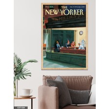 Evine Moda The New Yorker Poster Tek Parça Ahşap Çerçeveli Tablo