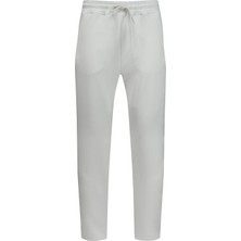 Hatemoğlu Beyaz Regular Fit Yandan Cepli Pamuklu Eşofman Altı