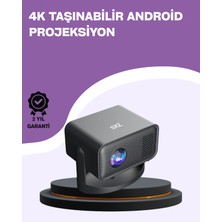 MiraLive Dahili Hoparlörlü ve Uzun Ömürlü LED Lambalı Akıllı Projektör