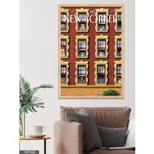 Evine Moda The New Yorker Poster Köpekler Tek Parça Ahşap Çerçeveli Tablo